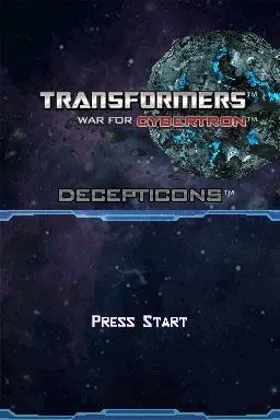 Transformers - War for Cybertron - Decepticons (USA) (En,Fr) screen shot title